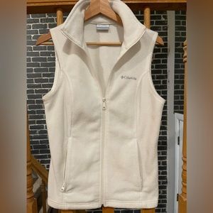 🌟 Womens Columbia White Fleece Vest Size Small